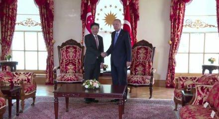 Cumhurbaşkanı Erdoğan, Singapur Başbakanı'nı İstanbul'da kabul etti!