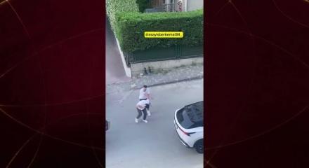 İstanbul'da trafikte muştayla tartıştığı kişiye saldıran maganda hakkında gereği yapıldı!