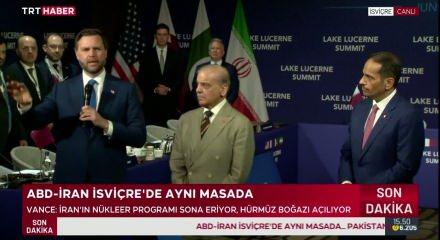 İsvi&ccedil;re'de İran ile ABD heyetlerinin ilk toplantısında tarihi anlar yansıdı