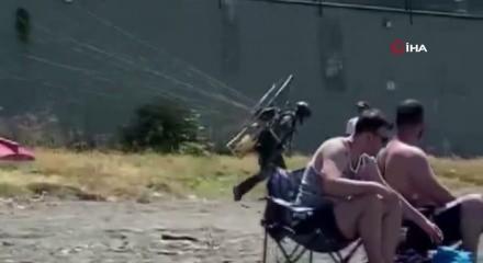 Plajda kontrolden &ccedil;ıkan motorlu paraş&uuml;t kalabalığa daldı: 3 yaralı