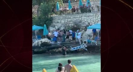 Silifke'de denizde sopalı kavga! Bakan G&uuml;rlek'ten a&ccedil;ıklama geldi