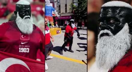 Tarzıyla d&uuml;nyada viral olan T&uuml;rk taraftarın Beşiktaşlı olduğu ortaya &ccedil;ıktı