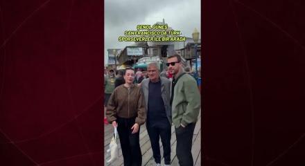 &Uuml;nl&uuml; teknik direkt&ouml;r Şenol G&uuml;neş, San Francisco'da T&uuml;rk taraftarların yoğun ilgisiyle karşılaştı.