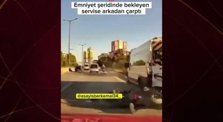 Motosikletlinin dikkatsizliği pahalıy patladı