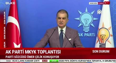 AK Parti S&ouml;zc&uuml;s&uuml; &Ccedil;elik ABD İran barış g&ouml;r&uuml;şmeleri hakkında konuştu.