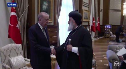 Cumhurbaşkanı Erdoğan, S&uuml;ryani Ortodoks Kilisesi Patriği'ni kabul etti