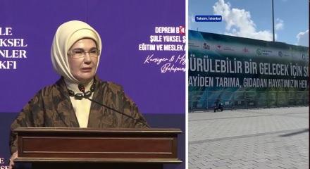 Emine Erdoğan sıfır atık sergisini işaret etti: "Bir damla suyun kıymetini hatırlatıyor"