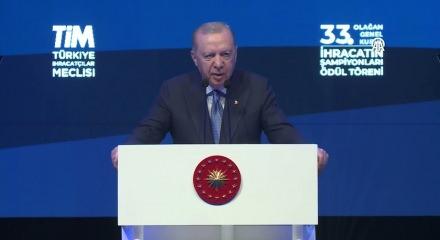 Erdoğan: Reeskont kredileri 5 milyar liraya &ccedil;ıkarıldı, T&uuml;rkiye ihracatta 395 milyar dolar rekor kırdı