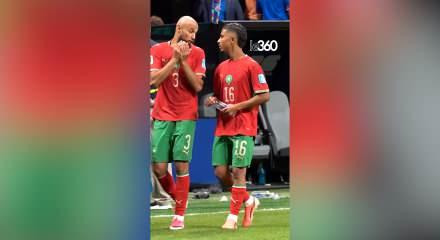 Faslı yıldız Mazraoui'den D&uuml;nya Kupası'nda ilk gol&uuml;n&uuml; atan arkadaşına ş&uuml;k&uuml;r &ccedil;ağrısı