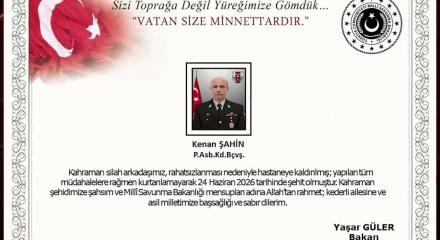 Harekat b&ouml;lgesinden acı haber geldi: 1 askerimiz şehit oldu!