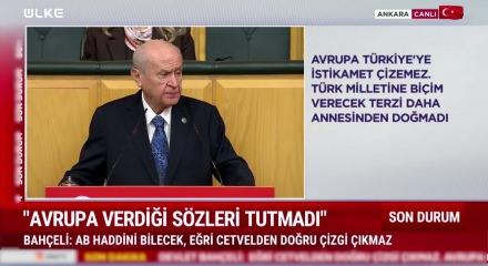 MHP lideri Bah&ccedil;eli Rumların Kıbrıs &uuml;zerinde oynadıkları oyunlara tepki g&ouml;sterdi