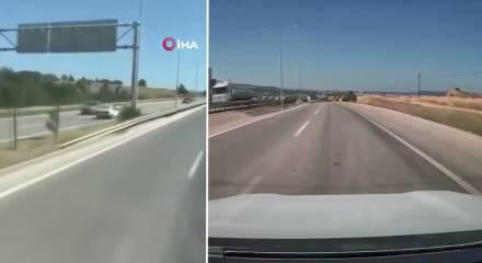 &Ccedil;anakkale'de ters y&ouml;nde giden s&uuml;r&uuml;c&uuml; ekipler tarafından yakalandı! 