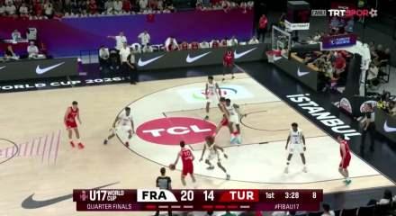 Fransa'yı deviren T&uuml;rkiye U17 Basketbol Takımımız D&uuml;nya Kupası'nda yarı finalde!