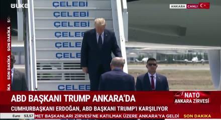ABD Başkanı Trump'a Cumhurbaşkanı Erdoğan'dan sıcak karşılama