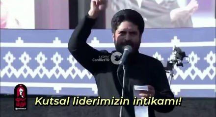 Hamaney'in cenazesine damga vurdu! Bomba Trump &ccedil;ağrısı! Y&uuml;z binler destek verdi
