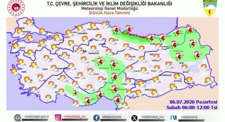 Meteoroloji sel, yıldırım, dolu ile ilgili olarak &ccedil;ok kuvvetli geliyor diyerek il il uyarılarda bulundu.
