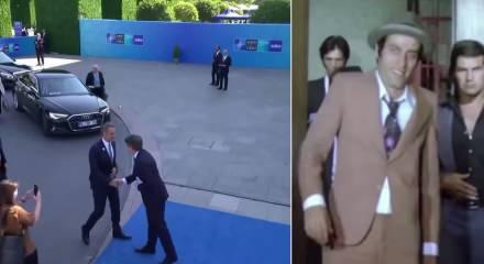 Mi&ccedil;otakis'in y&uuml;r&uuml;y&uuml;ş&uuml; sosyal medyada dikkat &ccedil;ekti: Sahte kabadayı!
