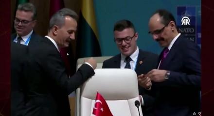 MİT Başkanı Kalın NATO Zirvesi'nde Cumhurbaşkanı Erdoğan'ın kalemini inceledi