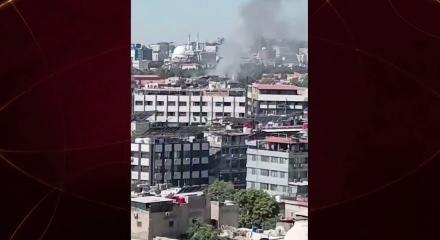 Şam'da Macron'un kaldığı otelin yakınında patlama! Yollar kapatıldı, g&uuml;venlik &ouml;nlemleri en &uuml;st seviyede