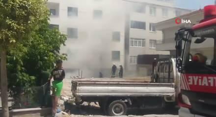 Avcılar'da boş binada &ccedil;ıkan yangın s&ouml;nd&uuml;r&uuml;ld&uuml;