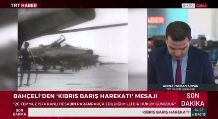 Devlet Bah&ccedil;eli'den Kıbrıs Barış Harekatı mesajı