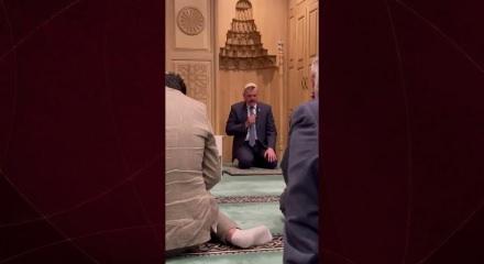 İ&ccedil;işleri Bakanı &Ccedil;ift&ccedil;i Meclis mescidinde yatsı namazı kıldırdı