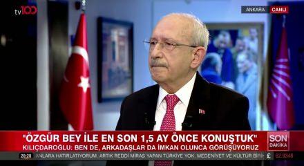 Kemal Kılı&ccedil;daroğlu'ndan &Ouml;zg&uuml;r &Ouml;zel'e &ccedil;ağrı: Partiden ayrılamsın