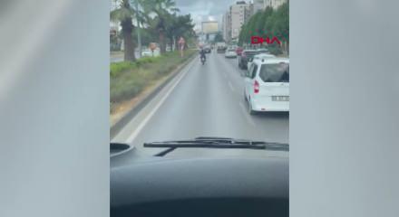 Motosiklet s&uuml;r&uuml;c&uuml;s&uuml; yaptığı hareketle g&ouml;n&uuml;lleri fethetti