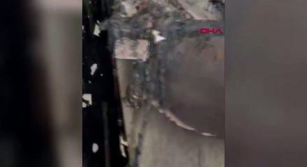 Suudi Arabistan'daki yangında 4 T&uuml;rk iş&ccedil;inin &ouml;ld&uuml;ğ&uuml; evin g&ouml;r&uuml;nt&uuml;s&uuml; ortaya &ccedil;ıktı