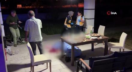 Aksaray'da villa bah&ccedil;esindeki i&ccedil;ki masasında cinayet!