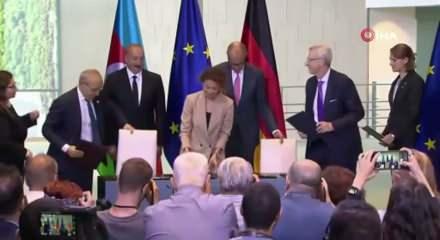 Azerbaycan Cumhurbaşkanı Aliyev, Almanya Başbakanı Merz ile g&ouml;r&uuml;şt&uuml;