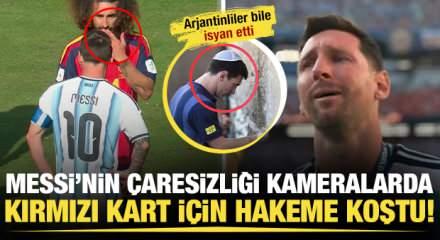 Dev finalde Messi'nin aciziyeti kameralara yansıdı! Arjantinliler bile tepki g&ouml;sterdi  
