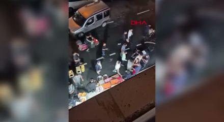 Gaziosmanpaşa'da zabıta ile esnafların kavgası kamerada
