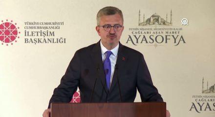 İletişim Başkanı Duran, "Fethin Nişanesi, Medeniyetin Kalbi: &Ccedil;ağları Aşan Mabet Ayasofya" programında konuştu