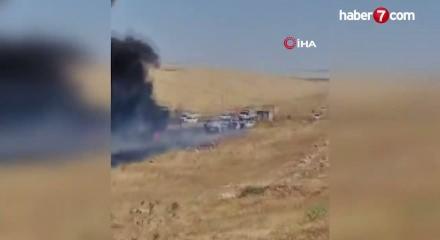 Seyir halindeki tır alev aldı