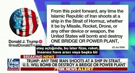 Trump'tan İran&rsquo;a: Her saldırı i&ccedil;in bir k&ouml;pr&uuml; veya santrali vuracağız!