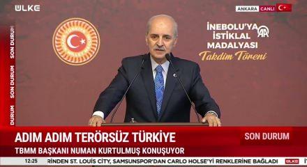 TBMM Başkanı Kurtulmuş ter&ouml;rs&uuml;z T&uuml;rkiye  konusunda 'S&uuml;re&ccedil; Yasası' hakkında a&ccedil;ıklamalarda bulundu