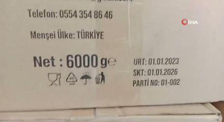 Zabıta ekipleri son kullanım tarihi ge&ccedil;en 768 kilogram poşet &ccedil;aya el koydu