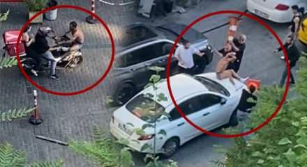 Beyoğlu'nda yarı&ccedil;ıplak şekilde korku saldı dubalarla darbedildi...