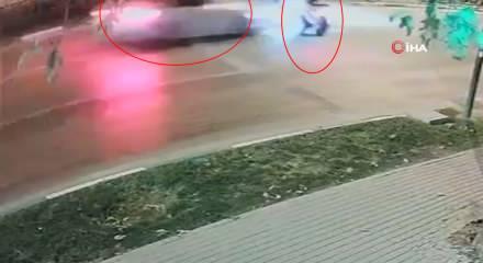 Bursa'daki dehşet anları ortaya &ccedil;ıktı: 150 km hızla gelen ara&ccedil; ATV'yi b&ouml;yle bi&ccedil;ti!