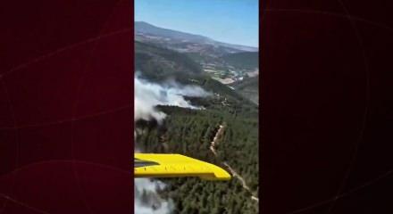 G&ouml;ky&uuml;z&uuml;nde nefes kesen operasyon: Yangın u&ccedil;aklarından Susurluk'ta eş zamanlı &ccedil;ıkarma