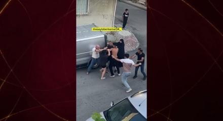 &Ccedil;ekmek&ouml;y'de komşular birbirine girdi: Tekmeler ve yumruklar havada u&ccedil;uştu