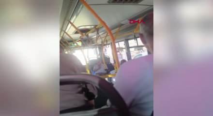 Malatya'da halk otob&uuml;s&uuml;nde yumruklar konuştu!