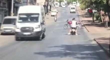 Motosiklet &uuml;zerinde motosiklet! Gaziantep'te akılalmaz yolculuk