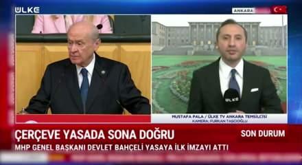 Ter&ouml;rs&uuml;z T&uuml;rkiye s&uuml;recinde MHP lideri Devlet Bah&ccedil;eli ilk imzayı attı