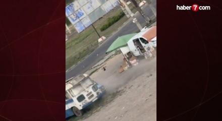 Ukrayna'da sokak satıcısına dronlu saldırı! O anlar kamerada