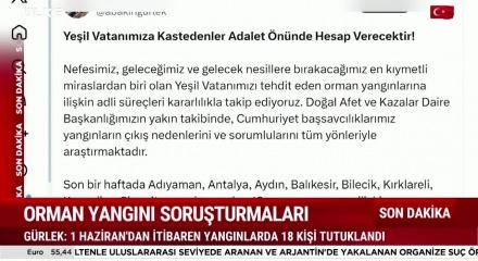 Bakan Akın G&uuml;rlek orman yangınlarında "11 kişi tutuklandı!" dedi.