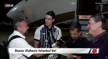 Beşiktaş'ın yeni transferi Vlahovic, İstanbul'a geldi