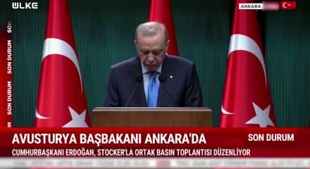Cumhurbaşkanı Erdoğan ile Avusturya Başbakanı ortak basın toplantısı d&uuml;zenledi