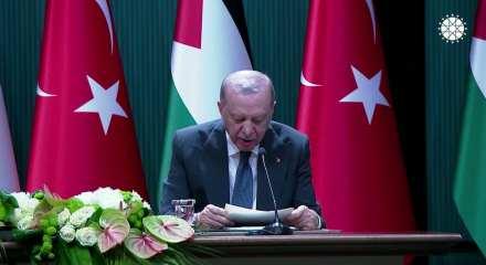 Cumhurbaşkanı Recep Tayyip Erdoğan: 'Filistin'de gasp politikası devam ediyor" dedi